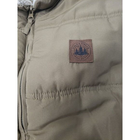Field & Stream Sleeveless Vest Full Zip Tan Puffer Lined Pockets Size XXL - Picture 4 of 16